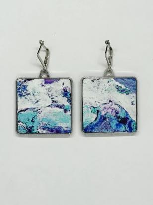 Серьги квадрат 30х30 мм 11755