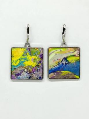 Серьги квадрат 30х30 мм 11758