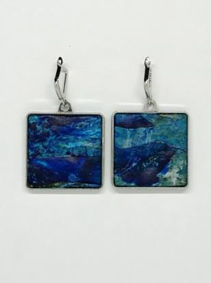 Серьги квадрат 30х30 мм 11763